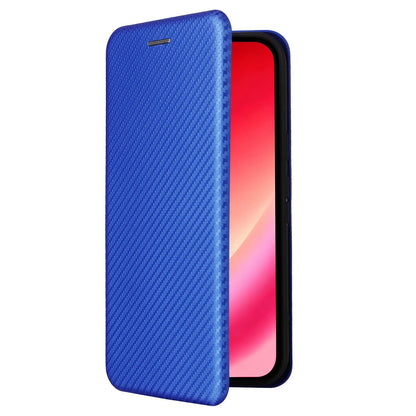 For Google Pixel 11a Carbon Fiber Texture Flip Leather Phone Case - Blue - EDA006033607C