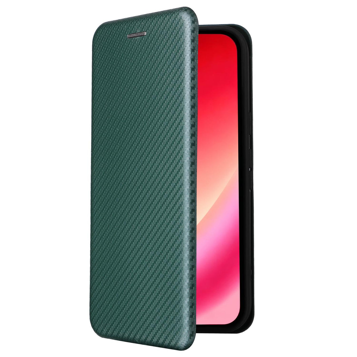 For Google Pixel 11a Carbon Fiber Texture Flip Leather Phone Case - Green - EDA006033607D