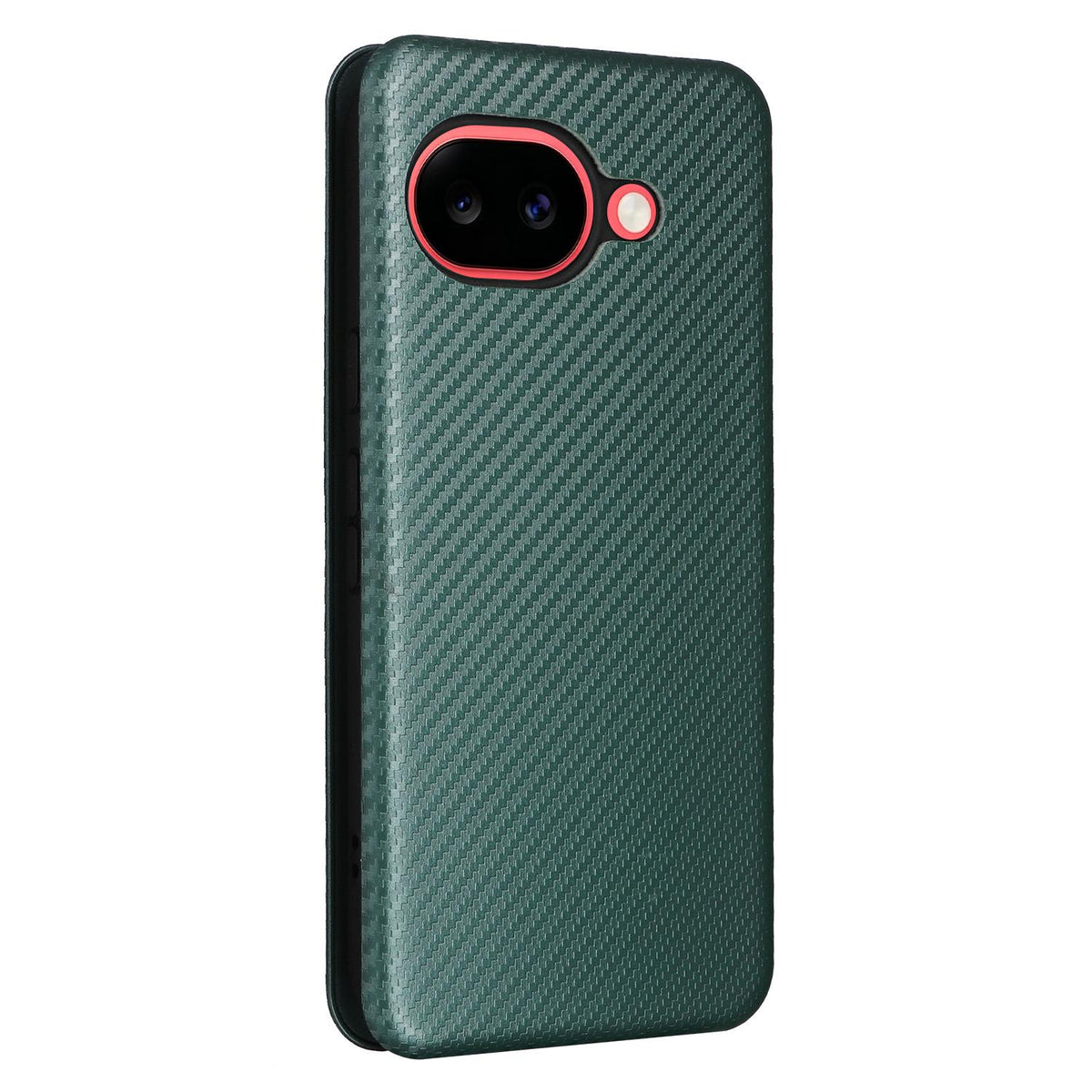 For Google Pixel 11a Carbon Fiber Texture Flip Leather Phone Case - Green - EDA006033607D