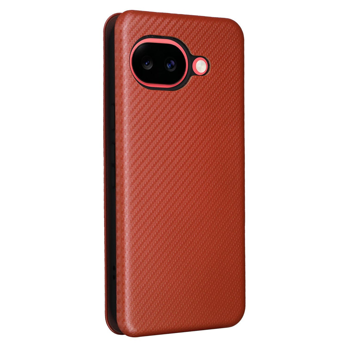 For Google Pixel 11a Carbon Fiber Texture Flip Leather Phone Case - Brown - EDA006033607E