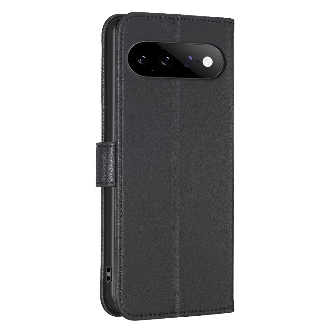 For Google Pixel 11 / 11 Pro Four-leaf Embossed Leather Phone Case - Black - EDA006040607C