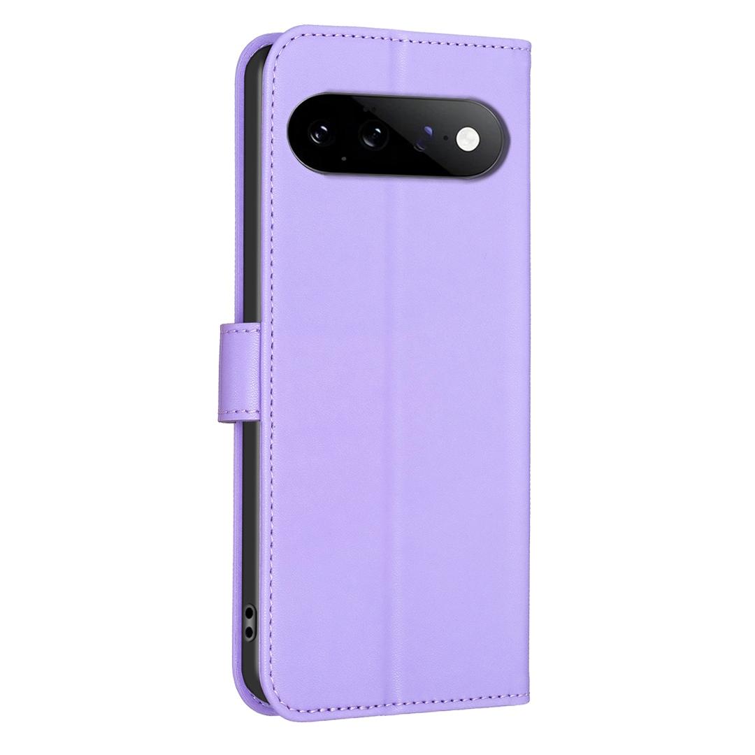 For Google Pixel 11 / 11 Pro Four-leaf Embossed Leather Phone Case - Purple - EDA006040607D