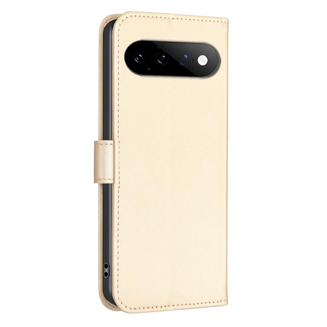 For Google Pixel 11 / 11 Pro Four-leaf Embossed Leather Phone Case - Gold - EDA006040607E