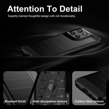 For Motorola Moto G47 5G Carbon Fiber Brushed Texture TPU Phone Case - Black - EDA006069653A
