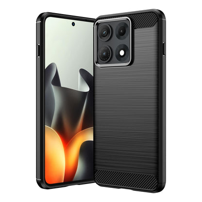 For Motorola Edge 70 Max Carbon Fiber Brushed Texture TPU Phone Case(Black)