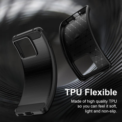For Motorola Edge 70 Max Carbon Fiber Brushed Texture TPU Phone Case(Black)