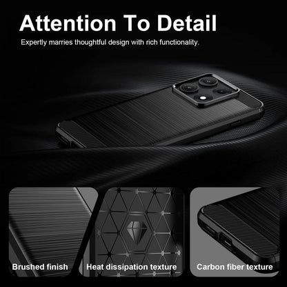 For Motorola Edge 70 Max Carbon Fiber Brushed Texture TPU Phone Case(Black)