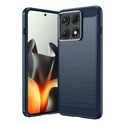 For Motorola Edge 70 Max Carbon Fiber Brushed Texture TPU Phone Case(Blue)