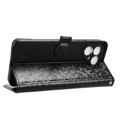 For Tecno Pova 8 5G Honeycomb Dot Texture Leather Phone Case - Black - EDA006079836A
