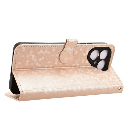 For Tecno Pova 8 5G Honeycomb Dot Texture Leather Phone Case - Gold - EDA006079836B