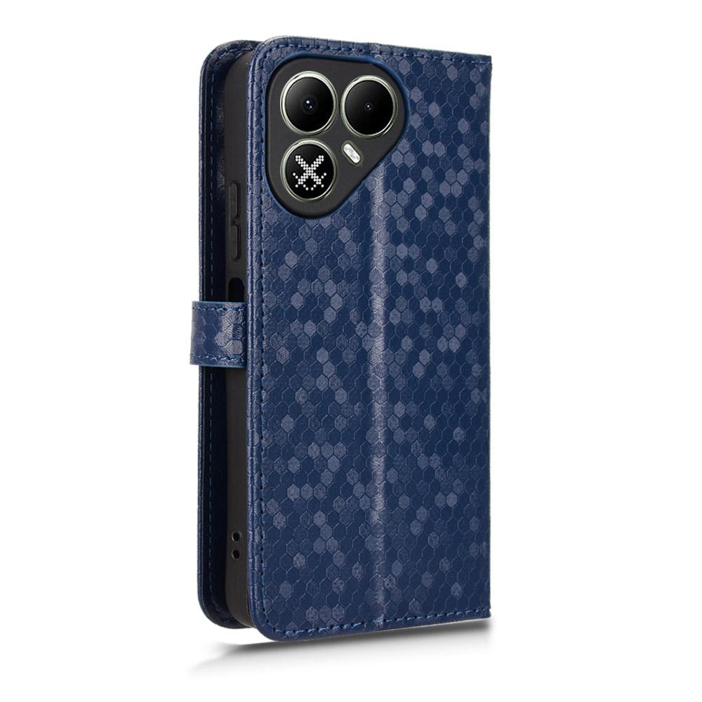 For Tecno Pova 8 5G Honeycomb Dot Texture Leather Phone Case - Blue - EDA006079836C