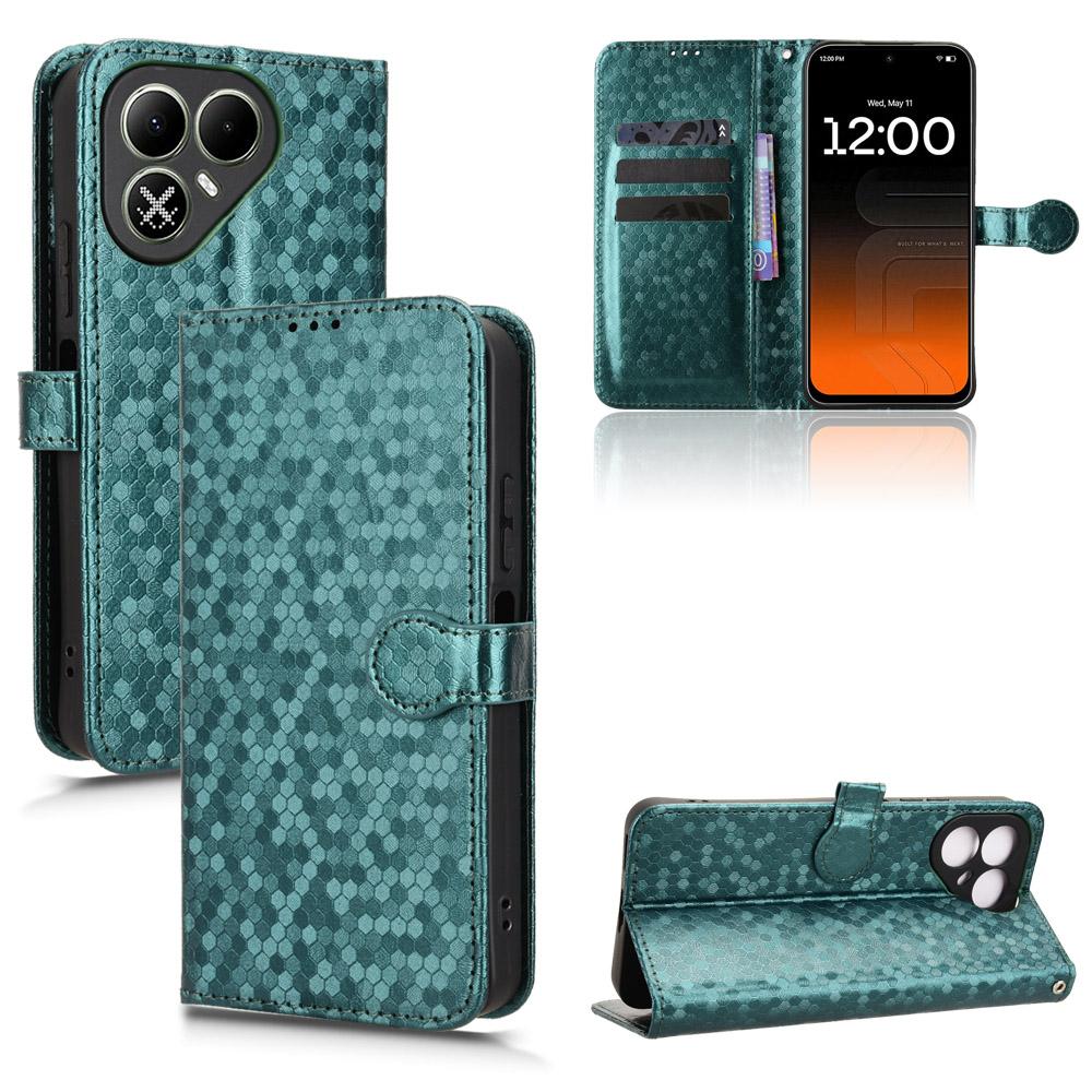 For Tecno Pova 8 5G Honeycomb Dot Texture Leather Phone Case - Green - EDA006079836D