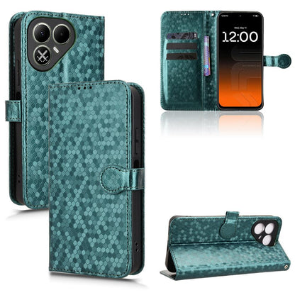 For Tecno Pova 8 5G Honeycomb Dot Texture Leather Phone Case - Green - EDA006079836D