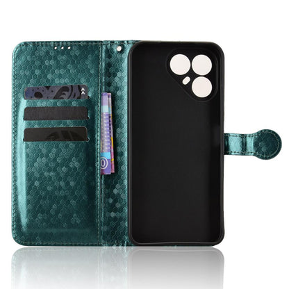 For Tecno Pova 8 5G Honeycomb Dot Texture Leather Phone Case - Green - EDA006079836D