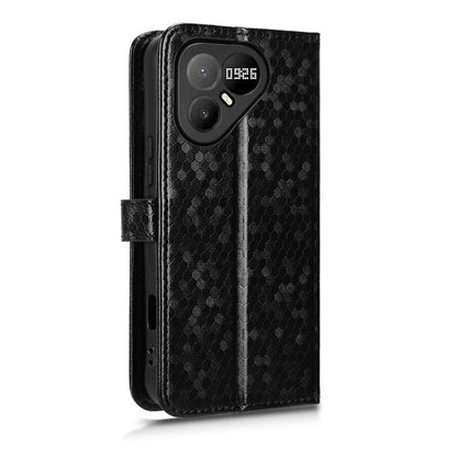 For Tecno Pova 8 Pro 5G Honeycomb Dot Texture Leather Phone Case - Black - EDA006079837A