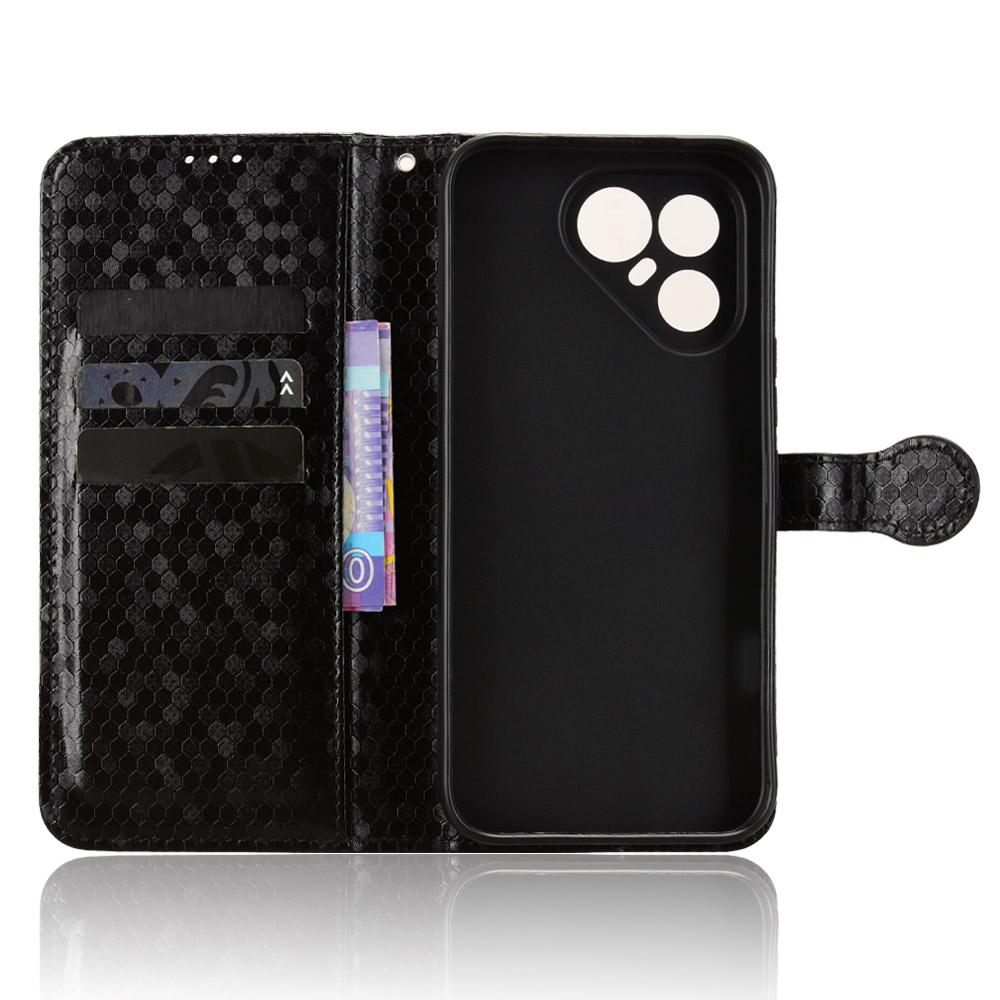 For Tecno Pova 8 Pro 5G Honeycomb Dot Texture Leather Phone Case - Black - EDA006079837A