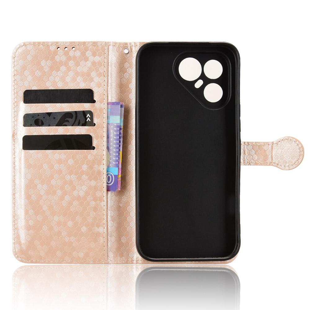 For Tecno Pova 8 Pro 5G Honeycomb Dot Texture Leather Phone Case - Gold - EDA006079837B