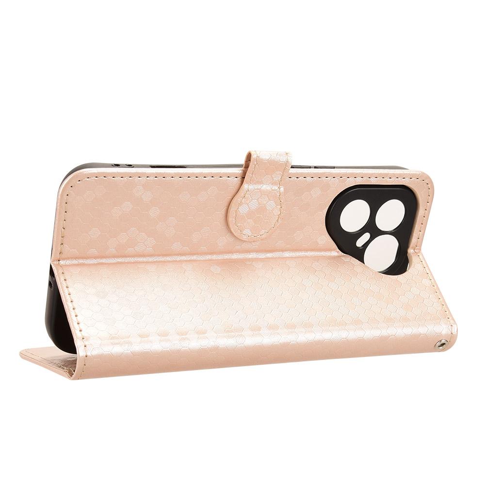 For Tecno Pova 8 Pro 5G Honeycomb Dot Texture Leather Phone Case - Gold - EDA006079837B