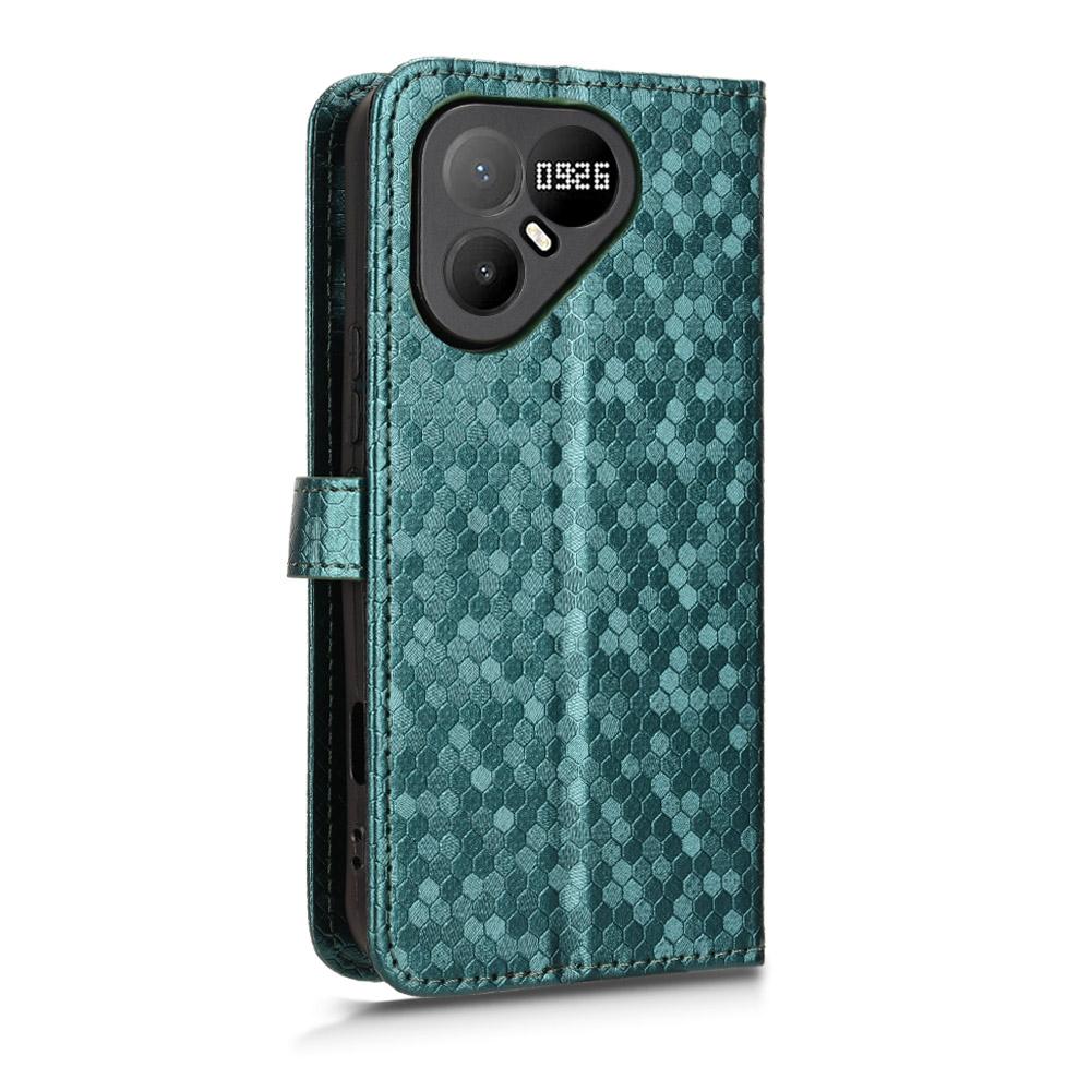 For Tecno Pova 8 Pro 5G Honeycomb Dot Texture Leather Phone Case - Green - EDA006079837D