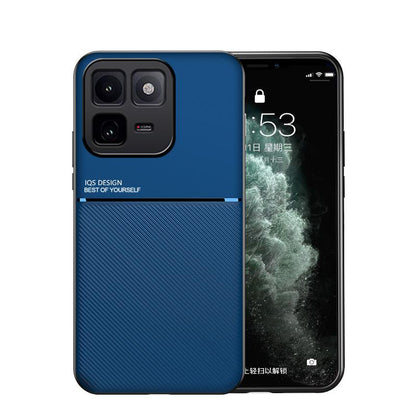 For vivo iQOO 15T 5G Classic Tilt Strip Grain Magnetic PC Hybrid TPU Phone Case - Blue - EDA006081840A