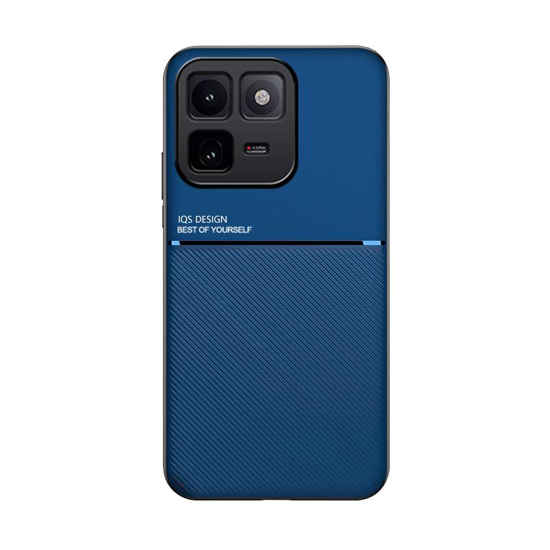 For vivo iQOO 15T 5G Classic Tilt Strip Grain Magnetic PC Hybrid TPU Phone Case - Blue - EDA006081840A
