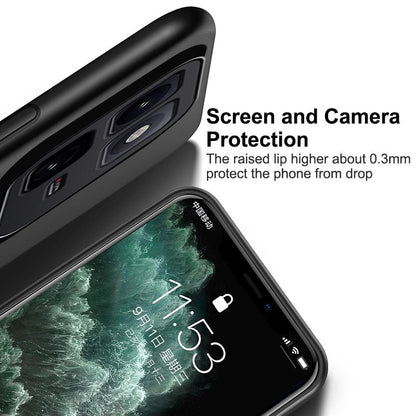 For vivo iQOO 15T 5G Classic Tilt Strip Grain Magnetic PC Hybrid TPU Phone Case - Black - EDA006081840D