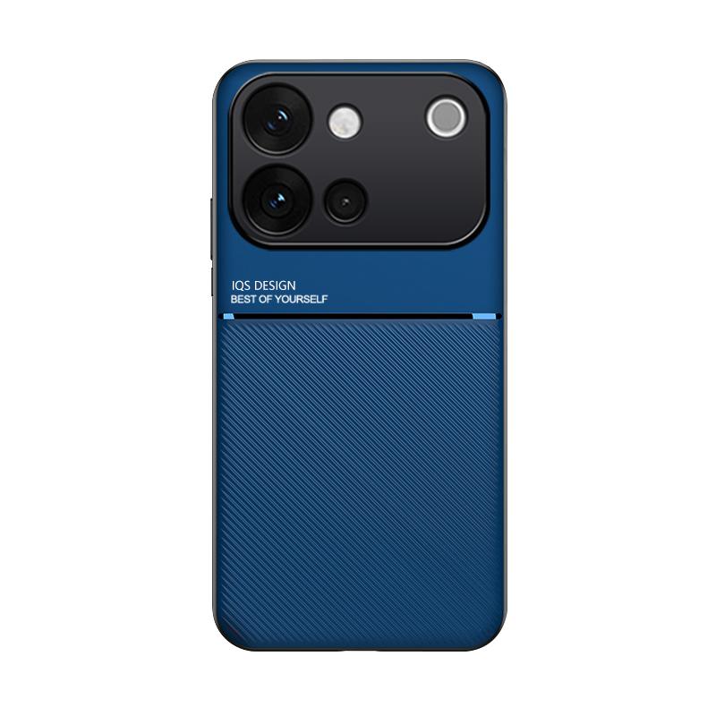 For vivo S60 5G Classic Tilt Strip Grain Magnetic PC Hybrid TPU Phone Case - Blue - EDA006081841A