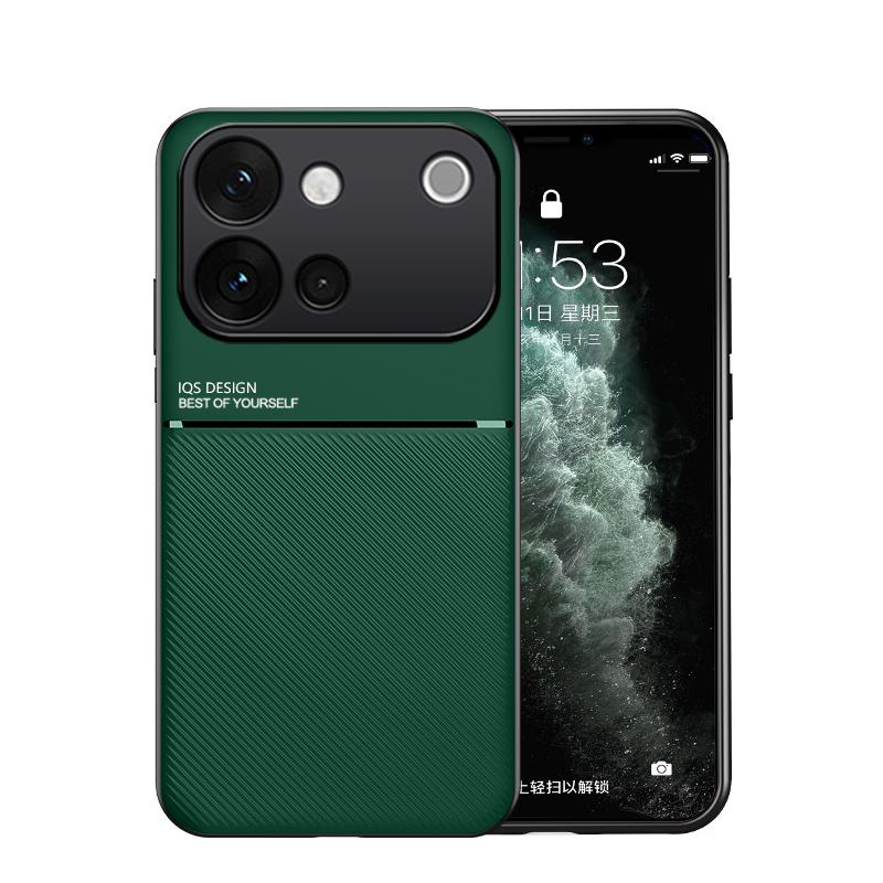 For vivo S60 5G Classic Tilt Strip Grain Magnetic PC Hybrid TPU Phone Case - Green - EDA006081841B