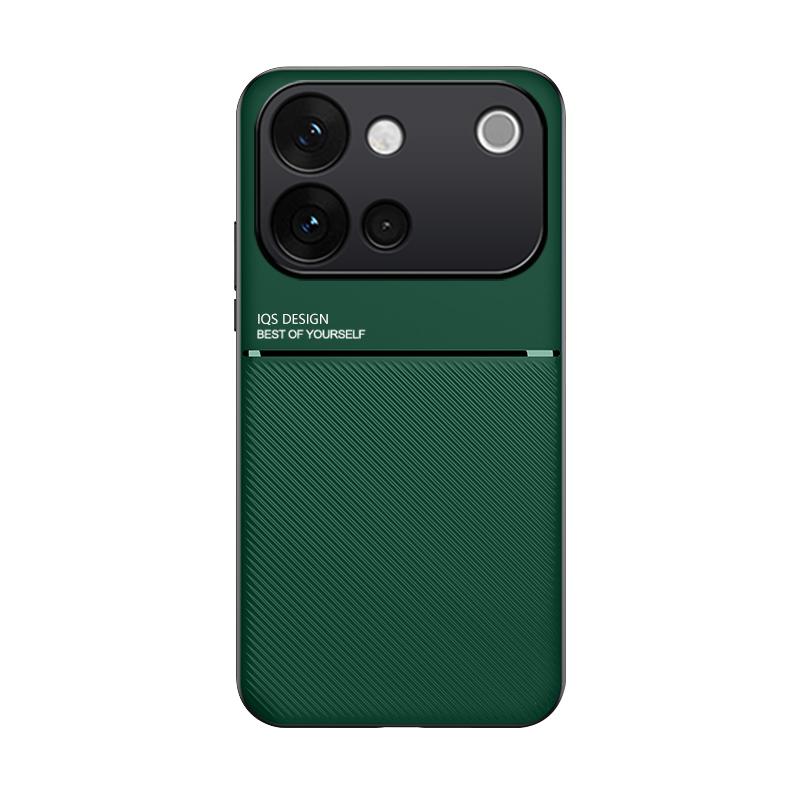 For vivo S60 5G Classic Tilt Strip Grain Magnetic PC Hybrid TPU Phone Case - Green - EDA006081841B