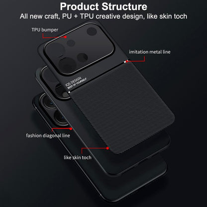 For vivo S60 5G Classic Tilt Strip Grain Magnetic PC Hybrid TPU Phone Case - Green - EDA006081841B
