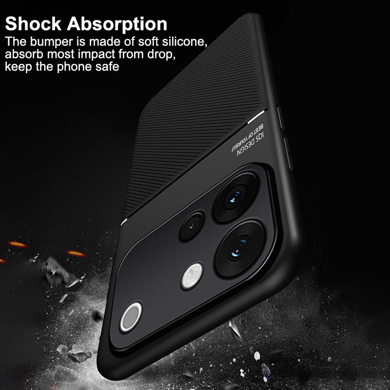 For vivo S60 5G Classic Tilt Strip Grain Magnetic PC Hybrid TPU Phone Case - Green - EDA006081841B