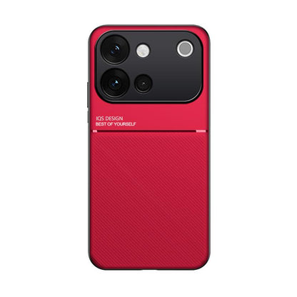 For vivo S60 5G Classic Tilt Strip Grain Magnetic PC Hybrid TPU Phone Case - Red - EDA006081841C