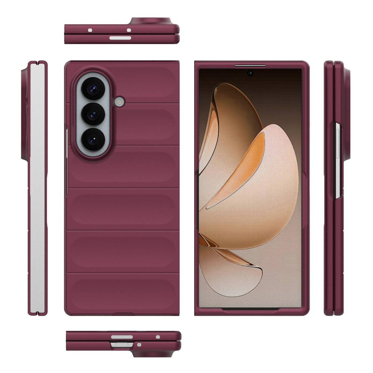 For Galaxy Z Fold8 Ultra 5G Magic Shield Fold PC Shockproof Phone Case - Wine Red - EDA006082811I