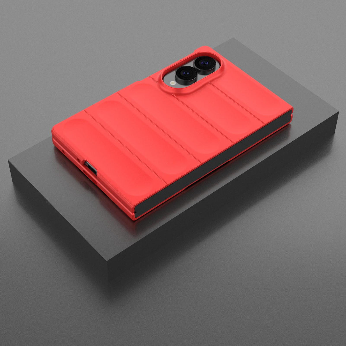 For Galaxy Z Fold8 5G Magic Shield Fold PC Shockproof Phone Case - Red - EDA006082812B