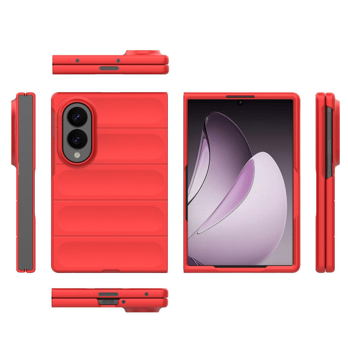 For Galaxy Z Fold8 5G Magic Shield Fold PC Shockproof Phone Case - Red - EDA006082812B