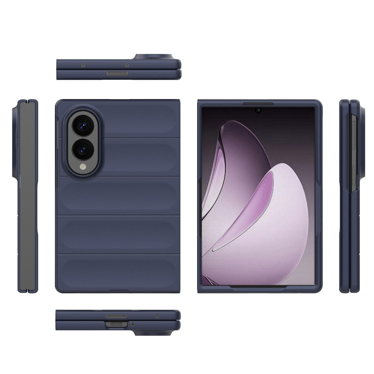 For Galaxy Z Fold8 5G Magic Shield Fold PC Shockproof Phone Case - Dark Blue - EDA006082812G