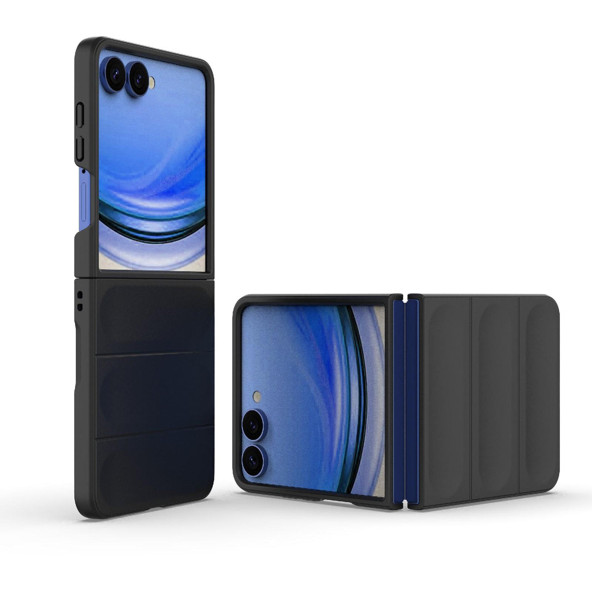 For Galaxy Z Flip8 5G Magic Shield Fold PC Shockproof Phone Case - Black - EDA006082813A