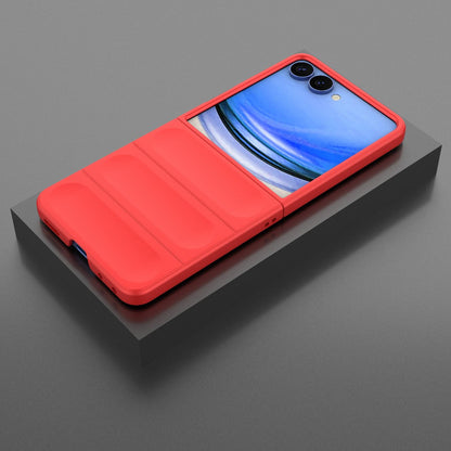 For Galaxy Z Flip8 5G Magic Shield Fold PC Shockproof Phone Case - Red - EDA006082813B