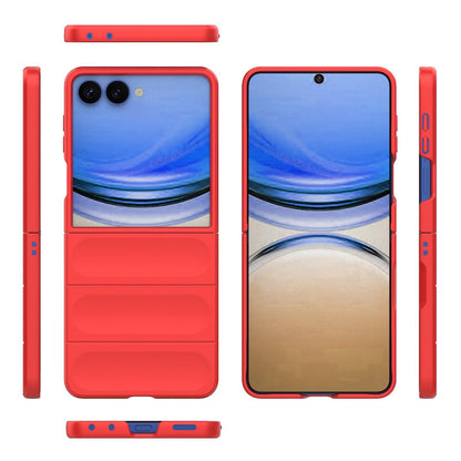 For Galaxy Z Flip8 5G Magic Shield Fold PC Shockproof Phone Case - Red - EDA006082813B