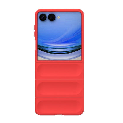 For Galaxy Z Flip8 5G Magic Shield Fold PC Shockproof Phone Case - Red - EDA006082813B