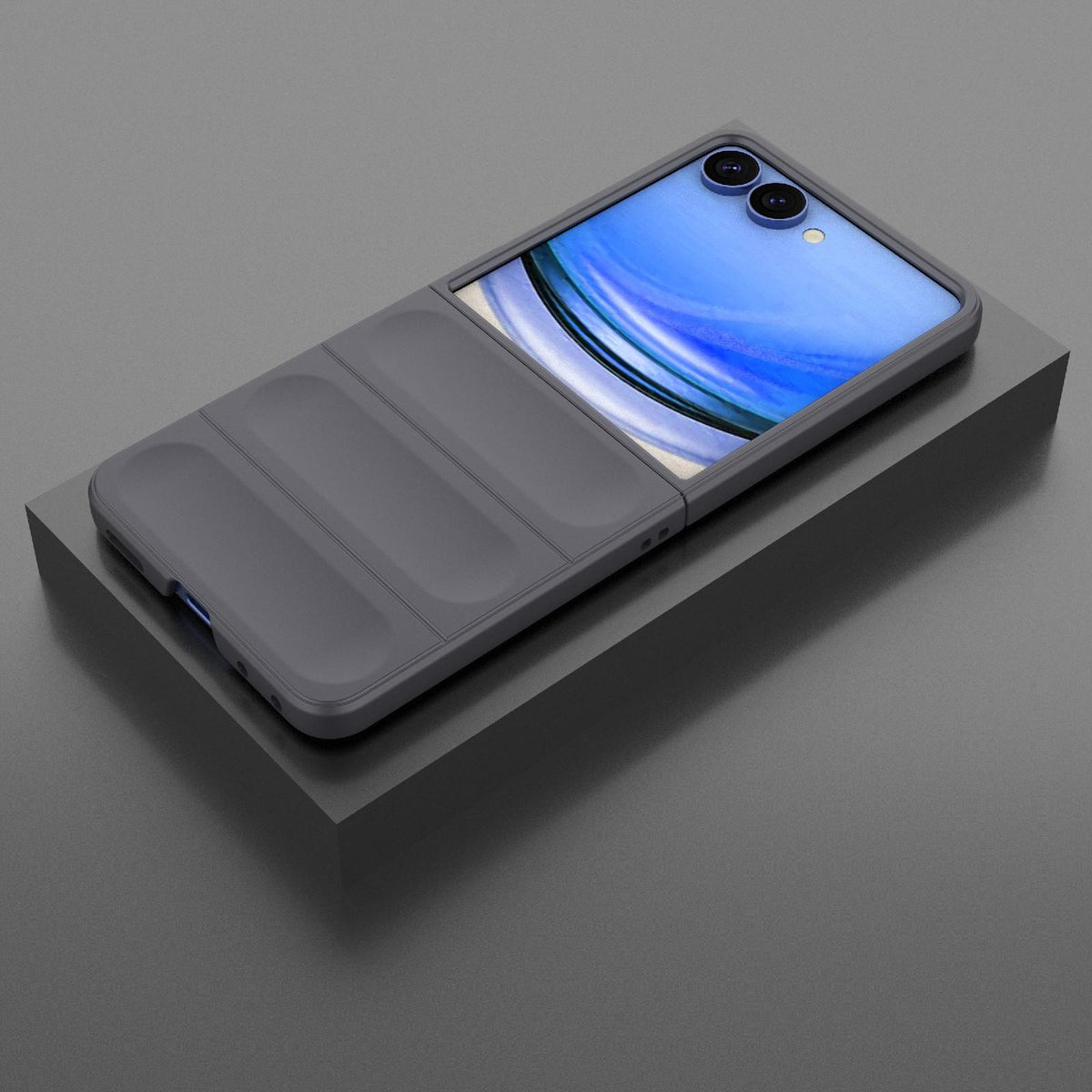 For Galaxy Z Flip8 5G Magic Shield Fold PC Shockproof Phone Case - Dark Grey - EDA006082813E