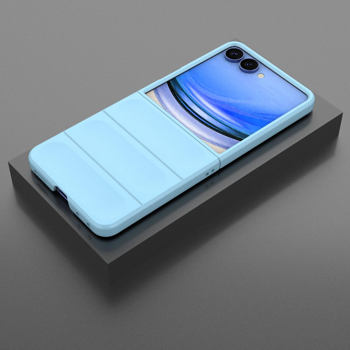 For Galaxy Z Flip8 5G Magic Shield Fold PC Shockproof Phone Case - Light Blue - EDA006082813F