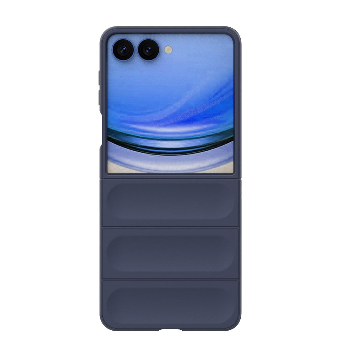 For Galaxy Z Flip8 5G Magic Shield Fold PC Shockproof Phone Case - Dark Blue - EDA006082813G
