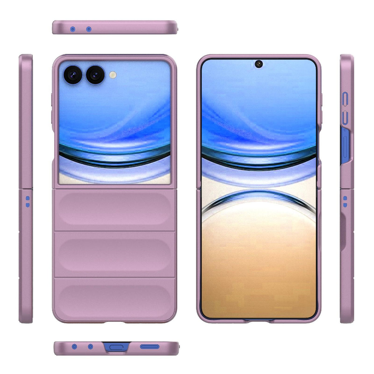 For Galaxy Z Flip8 5G Magic Shield Fold PC Shockproof Phone Case - Purple - EDA006082813H