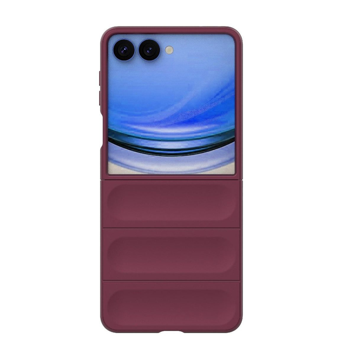 For Galaxy Z Flip8 5G Magic Shield Fold PC Shockproof Phone Case - Wine Red - EDA006082813I