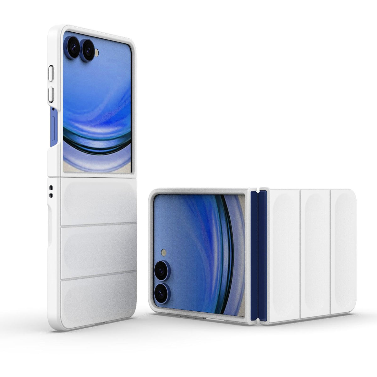 For Galaxy Z Flip8 5G Magic Shield Fold PC Shockproof Phone Case - White - EDA006082813J