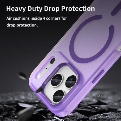 For iPhone 18 Pro MagSafe Frosted Translucent TPU + PC Full Coverage Phone Case - Dark Purple - EDA006083728D