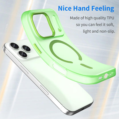 For iPhone 18 Pro MagSafe Frosted Translucent TPU + PC Full Coverage Phone Case - Green - EDA006083728F