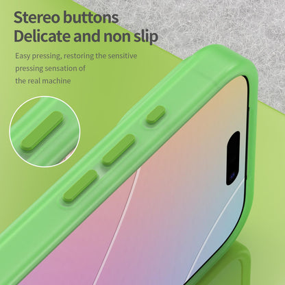 For iPhone 18 Pro MagSafe Frosted Translucent TPU + PC Full Coverage Phone Case - Green - EDA006083728F