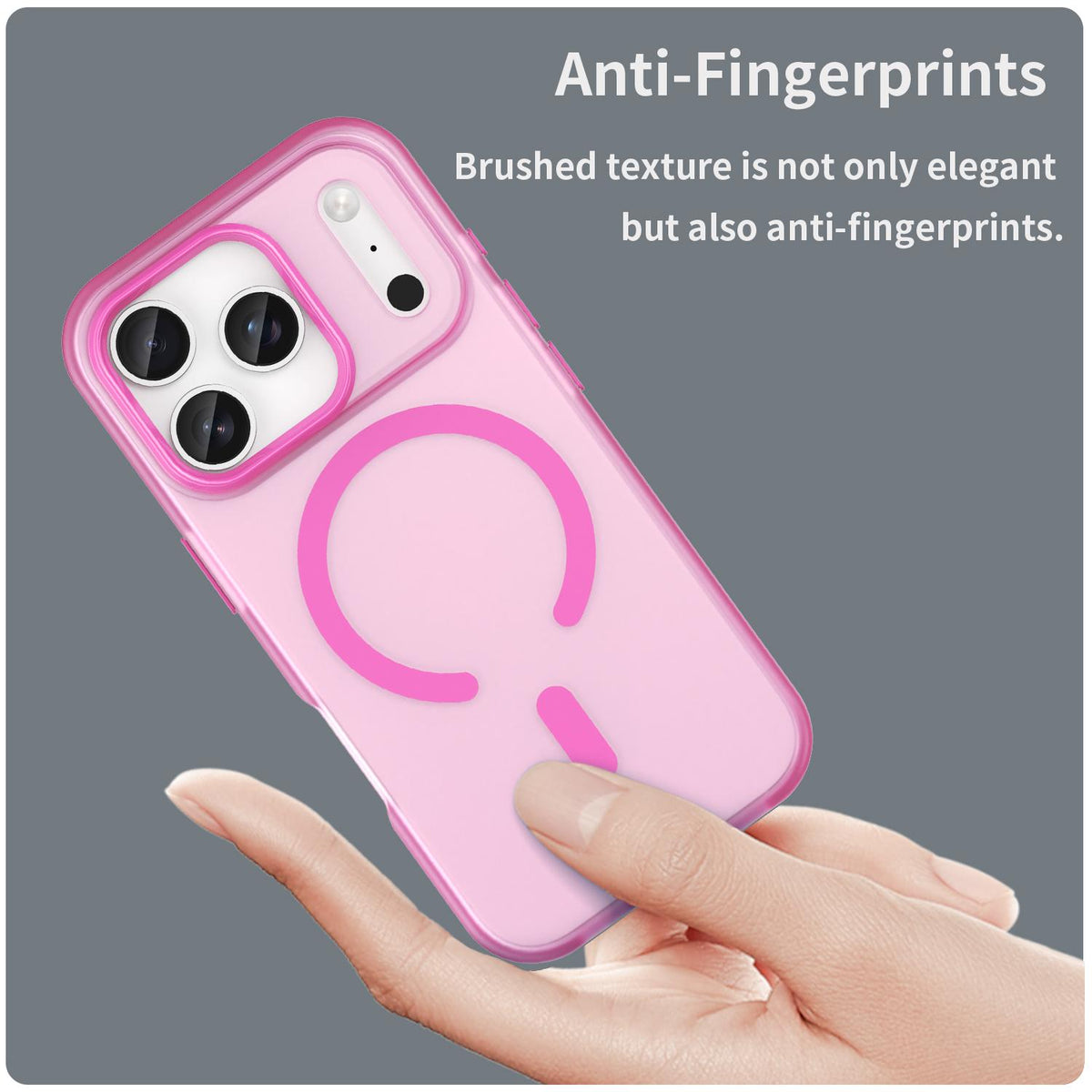 For iPhone 18 Pro MagSafe Frosted Translucent TPU + PC Full Coverage Phone Case - Pink - EDA006083728G